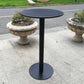 White Modern Style Round Table in Metal Milk Tea Shop Bar Table 23.6"L x 23.6"W x 41.3"H Black Steel Clearhalo 'Bar Furniture' 'Bar Tables' 'bar_tables' 'furn' 'furn_bar_tables' 'Furniture' 'furniture_bar_tables' 'Kitchen & Dining Furniture' 4482827