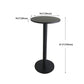 White Modern Style Round Table in Metal Milk Tea Shop Bar Table Clearhalo 'Bar Furniture' 'Bar Tables' 'bar_tables' 'furn' 'furn_bar_tables' 'Furniture' 'furniture_bar_tables' 'Kitchen & Dining Furniture' 4482829
