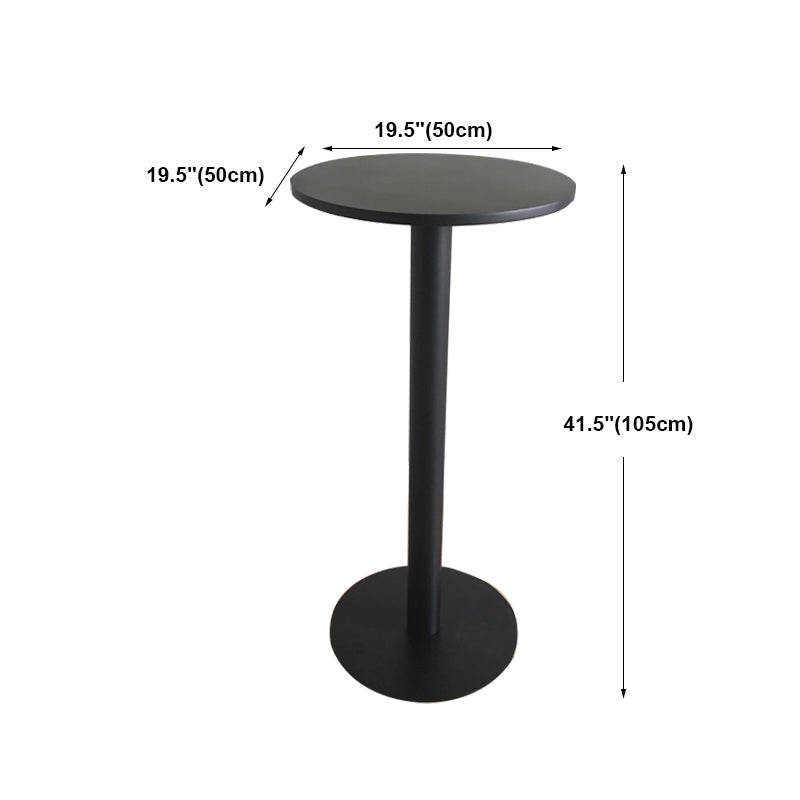White Modern Style Round Table in Metal Milk Tea Shop Bar Table Clearhalo 'Bar Furniture' 'Bar Tables' 'bar_tables' 'furn' 'furn_bar_tables' 'Furniture' 'furniture_bar_tables' 'Kitchen & Dining Furniture' 4482829
