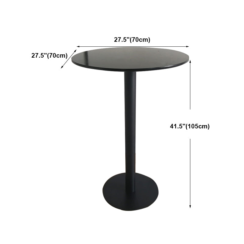 White Modern Style Round Table in Metal Milk Tea Shop Bar Table Clearhalo 'Bar Furniture' 'Bar Tables' 'bar_tables' 'furn' 'furn_bar_tables' 'Furniture' 'furniture_bar_tables' 'Kitchen & Dining Furniture' 4482833