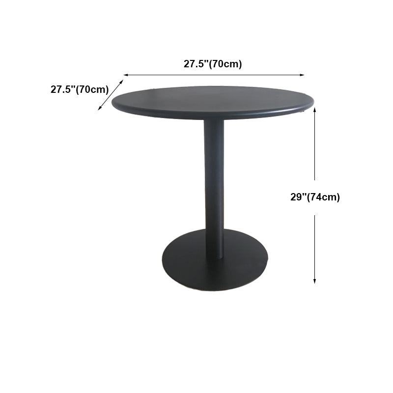 White Modern Style Round Table in Metal Milk Tea Shop Bar Table Clearhalo 'Bar Furniture' 'Bar Tables' 'bar_tables' 'furn' 'furn_bar_tables' 'Furniture' 'furniture_bar_tables' 'Kitchen & Dining Furniture' 4482837