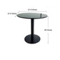 White Modern Style Round Table in Metal Milk Tea Shop Bar Table Clearhalo 'Bar Furniture' 'Bar Tables' 'bar_tables' 'furn' 'furn_bar_tables' 'Furniture' 'furniture_bar_tables' 'Kitchen & Dining Furniture' 4482838