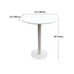 White Modern Style Round Table in Metal Milk Tea Shop Bar Table Clearhalo 'Bar Furniture' 'Bar Tables' 'bar_tables' 'furn' 'furn_bar_tables' 'Furniture' 'furniture_bar_tables' 'Kitchen & Dining Furniture' 4482844