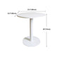 White Modern Style Round Table in Metal Milk Tea Shop Bar Table Clearhalo 'Bar Furniture' 'Bar Tables' 'bar_tables' 'furn' 'furn_bar_tables' 'Furniture' 'furniture_bar_tables' 'Kitchen & Dining Furniture' 4482845