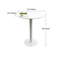White Modern Style Round Table in Metal Milk Tea Shop Bar Table Clearhalo 'Bar Furniture' 'Bar Tables' 'bar_tables' 'furn' 'furn_bar_tables' 'Furniture' 'furniture_bar_tables' 'Kitchen & Dining Furniture' 4482846