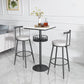 White Glam Style Round Table in Faux Marble and Metal Milk Tea Shop Bar Table Black White Square Without Chairs Clearhalo 'Bar Furniture' 'Bar Tables' 'bar_tables' 'furn' 'furn_bar_tables' 'Furniture' 'furniture_bar_tables' 'Kitchen & Dining Furniture' 4482854