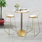 White Glam Style Ropund Table in Iron and Wood Table Milk Tea Shop Bar Table 21.7"L x 21.7"W x 41.3"H Wood Without Chairs Clearhalo 'Bar Furniture' 'Bar Tables' 'bar_tables' 'furn' 'furn_bar_tables' 'Furniture' 'furniture_bar_tables' 'Kitchen & Dining Furniture' 4482883