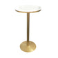 White Glam Style Ropund Table in Iron and Wood Table Milk Tea Shop Bar Table 23.6"L x 23.6"W x 37.4"H Wood Without Chairs Clearhalo 'Bar Furniture' 'Bar Tables' 'bar_tables' 'furn' 'furn_bar_tables' 'Furniture' 'furniture_bar_tables' 'Kitchen & Dining Furniture' 4482885