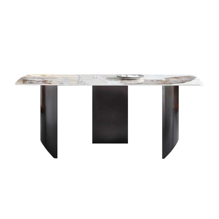 Contemporary 1/3/4/5/7 Pieces Dining Set Rectangle Dining Room Table Set White 87"L x 43"W Clearhalo 'Dining Room Sets' 'Dining Tables & Seating' 'dining_room_set' 'furn' 'furn_dining_room_set' 'Furniture' 'furniture_dining_room_set' 'Kitchen & Dining Furniture' 'kitchen&dining_furn' 'kitchen' 4482926