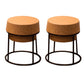 Modern Armless Backless Counter Stool Steel Cafe Bar Stool with Wooden Seat 2 Piece Set Short Stool(18"H) Clearhalo 'Bar Furniture' 'Bar Stools' 'bar_stools' 'furn' 'furn_bar_stools' 'furniture_bar_stools' 'Kitchen & Dining Furniture' 'kitchen&dining_furn' 'kitchen' 'kitchen_furn' Furniture' 4482936