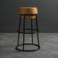 Modern Armless Backless Counter Stool Steel Cafe Bar Stool with Wooden Seat 1 Piece Clearhalo 'Bar Furniture' 'Bar Stools' 'bar_stools' 'furn' 'furn_bar_stools' 'furniture_bar_stools' 'Kitchen & Dining Furniture' 'kitchen&dining_furn' 'kitchen' 'kitchen_furn' Furniture' 4482940