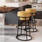 Modern Armless Backless Counter Stool Steel Cafe Bar Stool with Wooden Seat Clearhalo 'Bar Furniture' 'Bar Stools' 'bar_stools' 'furn' 'furn_bar_stools' 'furniture_bar_stools' 'Kitchen & Dining Furniture' 'kitchen&dining_furn' 'kitchen' 'kitchen_furn' Furniture' 4482941