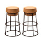 Modern Armless Backless Counter Stool Steel Cafe Bar Stool with Wooden Seat 2 Piece Set Clearhalo 'Bar Furniture' 'Bar Stools' 'bar_stools' 'furn' 'furn_bar_stools' 'furniture_bar_stools' 'Kitchen & Dining Furniture' 'kitchen&dining_furn' 'kitchen' 'kitchen_furn' Furniture' 4482942