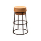 Modern Armless Backless Counter Stool Steel Cafe Bar Stool with Wooden Seat Clearhalo 'Bar Furniture' 'Bar Stools' 'bar_stools' 'furn' 'furn_bar_stools' 'furniture_bar_stools' 'Kitchen & Dining Furniture' 'kitchen&dining_furn' 'kitchen' 'kitchen_furn' Furniture' 4482943