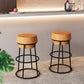 Modern Armless Backless Counter Stool Steel Cafe Bar Stool with Wooden Seat Clearhalo 'Bar Furniture' 'Bar Stools' 'bar_stools' 'furn' 'furn_bar_stools' 'furniture_bar_stools' 'Kitchen & Dining Furniture' 'kitchen&dining_furn' 'kitchen' 'kitchen_furn' Furniture' 4482948