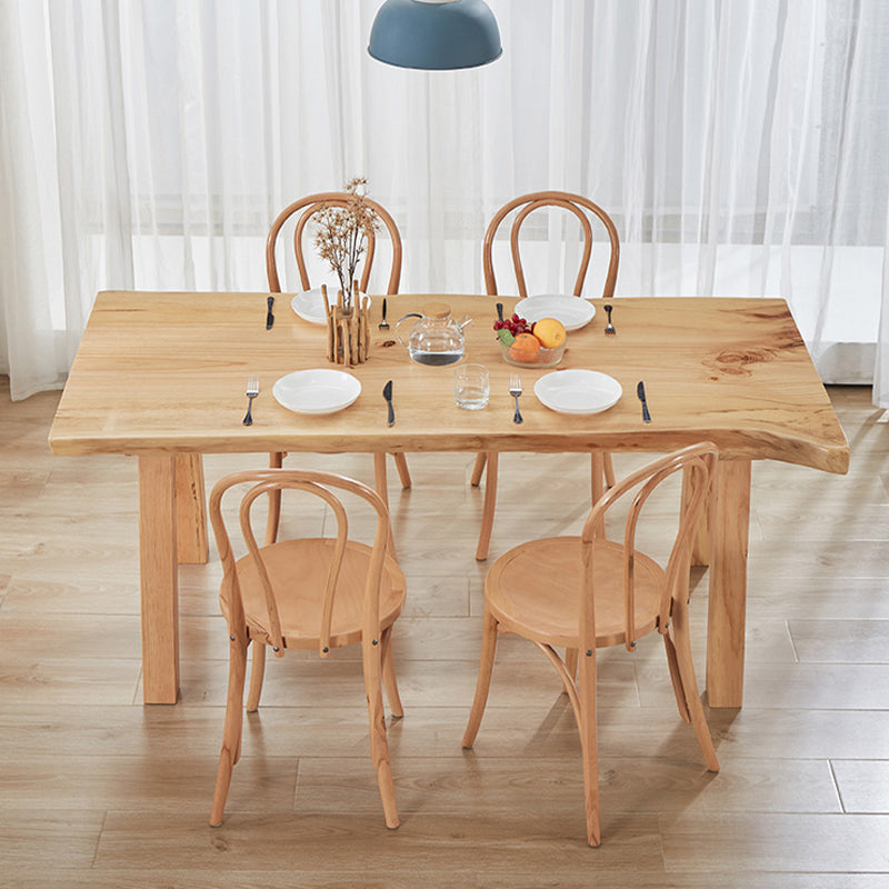 Modern 1/2/4/5 Pieces Dining Set Solid Wood Dining Table Set with Wooden Chairs Clearhalo 'Dining Room Sets' 'Dining Tables & Seating' 'dining_room_set' 'furn' 'furn_dining_room_set' 'Furniture' 'furniture_dining_room_set' 'Kitchen & Dining Furniture' 'kitchen&dining_furn' 'kitchen' 4482965
