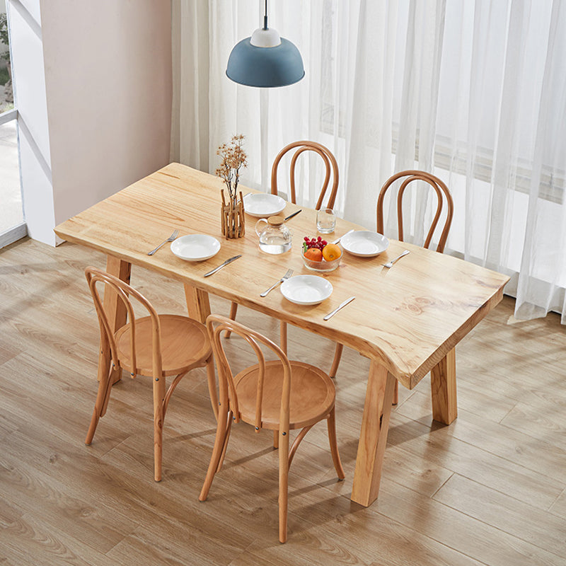 Modern 1/2/4/5 Pieces Dining Set Solid Wood Dining Table Set with Wooden Chairs Clearhalo 'Dining Room Sets' 'Dining Tables & Seating' 'dining_room_set' 'furn' 'furn_dining_room_set' 'Furniture' 'furniture_dining_room_set' 'Kitchen & Dining Furniture' 'kitchen&dining_furn' 'kitchen' 4482966
