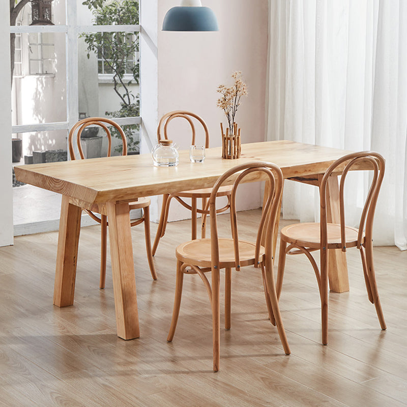 Modern 1/2/4/5 Pieces Dining Set Solid Wood Dining Table Set with Wooden Chairs Clearhalo 'Dining Room Sets' 'Dining Tables & Seating' 'dining_room_set' 'furn' 'furn_dining_room_set' 'Furniture' 'furniture_dining_room_set' 'Kitchen & Dining Furniture' 'kitchen&dining_furn' 'kitchen' 4482967