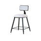 Modern Armless Backrest Counter Stool Iron Cafe Bar Stool with Velvet Cushion and Pedal White 1 Piece Short Stool(18"H) Clearhalo 'Bar Furniture' 'Bar Stools' 'bar_stools' 'furn' 'furn_bar_stools' 'furniture_bar_stools' 'Kitchen & Dining Furniture' 'kitchen&dining_furn' 'kitchen' 'kitchen_furn' Furniture' 4483009