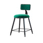 Modern Armless Backrest Counter Stool Iron Cafe Bar Stool with Velvet Cushion and Pedal Green 1 Piece Short Stool(18"H) Clearhalo 'Bar Furniture' 'Bar Stools' 'bar_stools' 'furn' 'furn_bar_stools' 'furniture_bar_stools' 'Kitchen & Dining Furniture' 'kitchen&dining_furn' 'kitchen' 'kitchen_furn' Furniture' 4483033