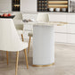 Sintered Stone Dining Table Traditional Luxury Dining Table with Double Pedestal Base Clearhalo ' dining_table' 'Dining Tables & Seating' 'Dining Tables' 'furn' 'furn_dining_table' 'Furniture' 'furniture_dining_table' 'Kitchen & Dining Furniture' 'kitchen&dining_furn' 'kitchen' 'kitchen_dining_table' 4491209