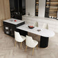 Sintered Stone Dining Table Traditional Luxury Dining Table with Double Pedestal Base Clearhalo ' dining_table' 'Dining Tables & Seating' 'Dining Tables' 'furn' 'furn_dining_table' 'Furniture' 'furniture_dining_table' 'Kitchen & Dining Furniture' 'kitchen&dining_furn' 'kitchen' 'kitchen_dining_table' 4491211