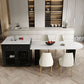 Sintered Stone Dining Table Traditional Luxury Dining Table with Double Pedestal Base Clearhalo ' dining_table' 'Dining Tables & Seating' 'Dining Tables' 'furn' 'furn_dining_table' 'Furniture' 'furniture_dining_table' 'Kitchen & Dining Furniture' 'kitchen&dining_furn' 'kitchen' 'kitchen_dining_table' 4491212