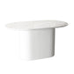 Oval Pedestal Base Dining Table Contemporary Dinette Table for Home Stone White Clearhalo ' dining_table' 'Dining Tables & Seating' 'Dining Tables' 'furn' 'furn_dining_table' 'Furniture' 'furniture_dining_table' 'Kitchen & Dining Furniture' 'kitchen&dining_furn' 'kitchen' 'kitchen_dining_table' 4491226