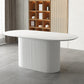 Oval Pedestal Base Dining Table Contemporary Dinette Table for Home Clearhalo ' dining_table' 'Dining Tables & Seating' 'Dining Tables' 'furn' 'furn_dining_table' 'Furniture' 'furniture_dining_table' 'Kitchen & Dining Furniture' 'kitchen&dining_furn' 'kitchen' 'kitchen_dining_table' 4491231