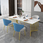 Sintered Stone Dining Table Traditional Luxury Rectangle Dining Table with Gold Frame Clearhalo ' dining_table' 'Dining Tables & Seating' 'Dining Tables' 'furn' 'furn_dining_table' 'Furniture' 'furniture_dining_table' 'Kitchen & Dining Furniture' 'kitchen&dining_furn' 'kitchen' 'kitchen_dining_table' 4491247