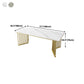 Sintered Stone Dining Table Traditional Luxury Rectangle Dining Table with Gold Frame Clearhalo ' dining_table' 'Dining Tables & Seating' 'Dining Tables' 'furn' 'furn_dining_table' 'Furniture' 'furniture_dining_table' 'Kitchen & Dining Furniture' 'kitchen&dining_furn' 'kitchen' 'kitchen_dining_table' 4491255