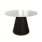 Traditional Luxury Dining Table Round Sintered Stone Pedestal Dining Table Black Without Chairs Clearhalo ' dining_table' 'Dining Tables & Seating' 'Dining Tables' 'furn' 'furn_dining_table' 'Furniture' 'furniture_dining_table' 'Kitchen & Dining Furniture' 'kitchen&dining_furn' 'kitchen' 'kitchen_dining_table' 4491294