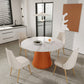 Traditional Luxury Dining Table Round Sintered Stone Pedestal Dining Table Clearhalo ' dining_table' 'Dining Tables & Seating' 'Dining Tables' 'furn' 'furn_dining_table' 'Furniture' 'furniture_dining_table' 'Kitchen & Dining Furniture' 'kitchen&dining_furn' 'kitchen' 'kitchen_dining_table' 4491302