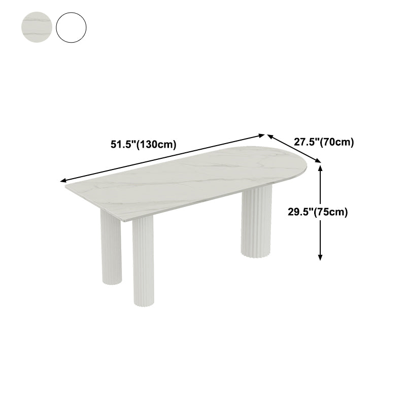 Metal Modern Free Form Table Sintered Stone Table with 3 Legs Clearhalo ' dining_table' 'Dining Tables & Seating' 'Dining Tables' 'furn' 'furn_dining_table' 'Furniture' 'furniture_dining_table' 'Kitchen & Dining Furniture' 'kitchen&dining_furn' 'kitchen' 'kitchen_dining_table' 4491337