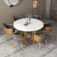 Round Sintered Stone Dining Table Traditional Luxury Dining Table with Gold Base 51.2"L x 51.2"W x 29.5"H Fixed Table Without Chairs Clearhalo ' dining_table' 'Dining Tables & Seating' 'Dining Tables' 'furn' 'furn_dining_table' 'Furniture' 'furniture_dining_table' 'Kitchen & Dining Furniture' 'kitchen&dining_furn' 'kitchen' 'kitchen_dining_table' 4491342