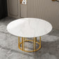 Round Sintered Stone Dining Table Traditional Luxury Dining Table with Gold Base Clearhalo ' dining_table' 'Dining Tables & Seating' 'Dining Tables' 'furn' 'furn_dining_table' 'Furniture' 'furniture_dining_table' 'Kitchen & Dining Furniture' 'kitchen&dining_furn' 'kitchen' 'kitchen_dining_table' 4491351