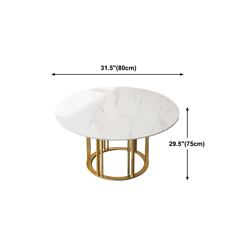 Round Sintered Stone Dining Table Traditional Luxury Dining Table with Gold Base Clearhalo ' dining_table' 'Dining Tables & Seating' 'Dining Tables' 'furn' 'furn_dining_table' 'Furniture' 'furniture_dining_table' 'Kitchen & Dining Furniture' 'kitchen&dining_furn' 'kitchen' 'kitchen_dining_table' 4491356