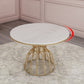 Metal Traditional Luxury Round Table Sintered Stone Top Table with Pedestal Base Clearhalo ' dining_table' 'Dining Tables & Seating' 'Dining Tables' 'furn' 'furn_dining_table' 'Furniture' 'furniture_dining_table' 'Kitchen & Dining Furniture' 'kitchen&dining_furn' 'kitchen' 'kitchen_dining_table' 4491371