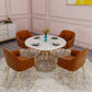 Metal Traditional Luxury Round Table Sintered Stone Top Table with Pedestal Base Clearhalo ' dining_table' 'Dining Tables & Seating' 'Dining Tables' 'furn' 'furn_dining_table' 'Furniture' 'furniture_dining_table' 'Kitchen & Dining Furniture' 'kitchen&dining_furn' 'kitchen' 'kitchen_dining_table' 4491374