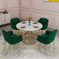 Metal Traditional Luxury Round Table Sintered Stone Top Table with Pedestal Base Clearhalo ' dining_table' 'Dining Tables & Seating' 'Dining Tables' 'furn' 'furn_dining_table' 'Furniture' 'furniture_dining_table' 'Kitchen & Dining Furniture' 'kitchen&dining_furn' 'kitchen' 'kitchen_dining_table' 4491378