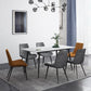 Modern Style Rectangle Dining Table Stone 4-foot Furniture for Dining Room White 55.1"L x 31.5"W x 29.5"H Without Chairs Clearhalo ' dining_table' 'Dining Tables & Seating' 'Dining Tables' 'furn' 'furn_dining_table' 'Furniture' 'furniture_dining_table' 'Kitchen & Dining Furniture' 'kitchen&dining_furn' 'kitchen' 'kitchen_dining_table' 4491415