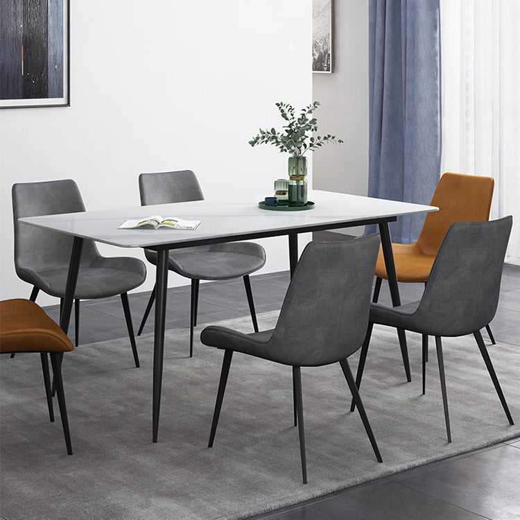 Modern Style Rectangle Dining Table Stone 4-foot Furniture for Dining Room Clearhalo ' dining_table' 'Dining Tables & Seating' 'Dining Tables' 'furn' 'furn_dining_table' 'Furniture' 'furniture_dining_table' 'Kitchen & Dining Furniture' 'kitchen&dining_furn' 'kitchen' 'kitchen_dining_table' 4491424
