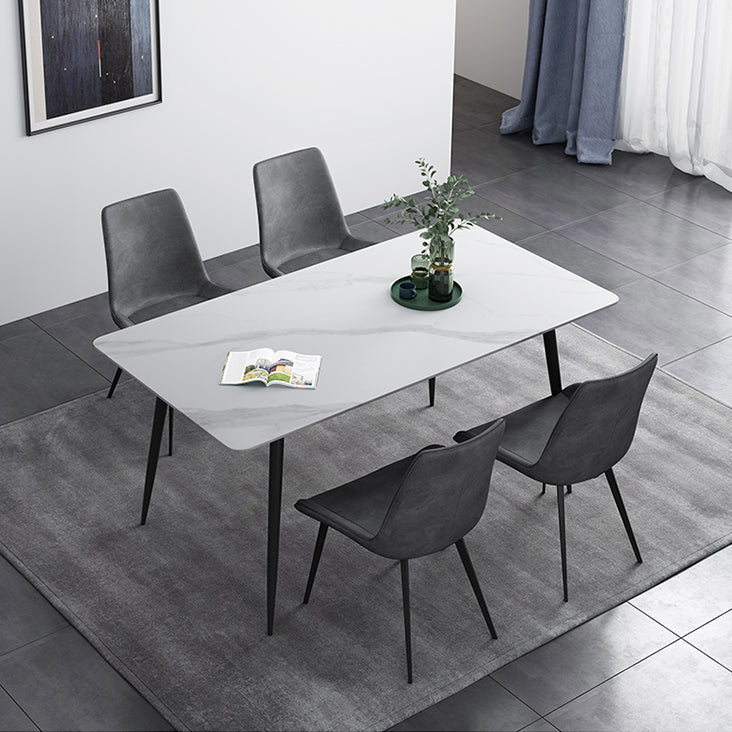 Modern Style Rectangle Dining Table Stone 4-foot Furniture for Dining Room Clearhalo ' dining_table' 'Dining Tables & Seating' 'Dining Tables' 'furn' 'furn_dining_table' 'Furniture' 'furniture_dining_table' 'Kitchen & Dining Furniture' 'kitchen&dining_furn' 'kitchen' 'kitchen_dining_table' 4491425