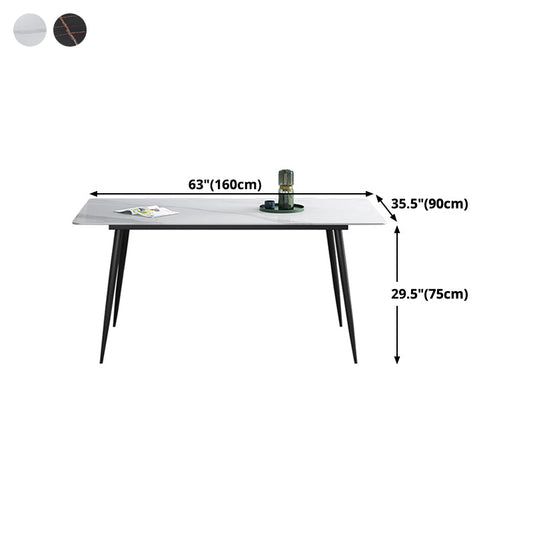 Modern Style Rectangle Dining Table Stone 4-foot Furniture for Dining Room Clearhalo ' dining_table' 'Dining Tables & Seating' 'Dining Tables' 'furn' 'furn_dining_table' 'Furniture' 'furniture_dining_table' 'Kitchen & Dining Furniture' 'kitchen&dining_furn' 'kitchen' 'kitchen_dining_table' 4491428