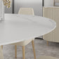 Modern Round Dining Table Stone Top Table with Pedestal Base Clearhalo ' dining_table' 'Dining Tables & Seating' 'Dining Tables' 'furn' 'furn_dining_table' 'Furniture' 'furniture_dining_table' 'Kitchen & Dining Furniture' 'kitchen&dining_furn' 'kitchen' 'kitchen_dining_table' 4491438