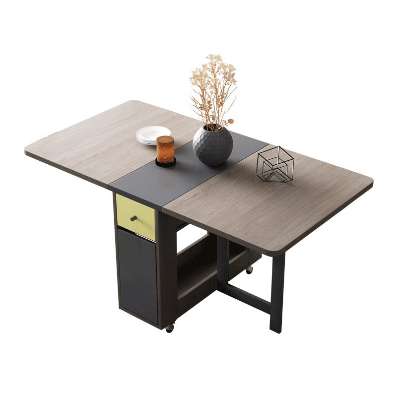 Rectangle Wooden Dining Table Mid-Century Drop Leaf Dining Table Clearhalo ' dining_table' 'Dining Tables & Seating' 'Dining Tables' 'furn' 'furn_dining_table' 'Furniture' 'furniture_dining_table' 'Kitchen & Dining Furniture' 'kitchen&dining_furn' 'kitchen' 'kitchen_dining_table' 4491456