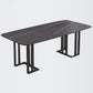 Rectangle Double Pedestal Luxury Table Sintered Stone Fixed Table for Kitchen Black Without Chairs Clearhalo ' dining_table' 'Dining Tables & Seating' 'Dining Tables' 'furn' 'furn_dining_table' 'Furniture' 'furniture_dining_table' 'Kitchen & Dining Furniture' 'kitchen&dining_furn' 'kitchen' 'kitchen_dining_table' 4491464