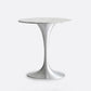 Metal Modern Round Dining Table Marble Top Indoor Table with Tulip Base White-Silver 31.5"L x 31.5"W x 29.5"H Without Chairs Clearhalo ' dining_table' 'Dining Tables & Seating' 'Dining Tables' 'furn' 'furn_dining_table' 'Furniture' 'furniture_dining_table' 'Kitchen & Dining Furniture' 'kitchen&dining_furn' 'kitchen' 'kitchen_dining_table' 4491472