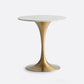 Metal Modern Round Dining Table Marble Top Indoor Table with Tulip Base White-Gold Without Chairs Clearhalo ' dining_table' 'Dining Tables & Seating' 'Dining Tables' 'furn' 'furn_dining_table' 'Furniture' 'furniture_dining_table' 'Kitchen & Dining Furniture' 'kitchen&dining_furn' 'kitchen' 'kitchen_dining_table' 4491477