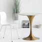 Metal Modern Round Dining Table Marble Top Indoor Table with Tulip Base Clearhalo ' dining_table' 'Dining Tables & Seating' 'Dining Tables' 'furn' 'furn_dining_table' 'Furniture' 'furniture_dining_table' 'Kitchen & Dining Furniture' 'kitchen&dining_furn' 'kitchen' 'kitchen_dining_table' 4491486